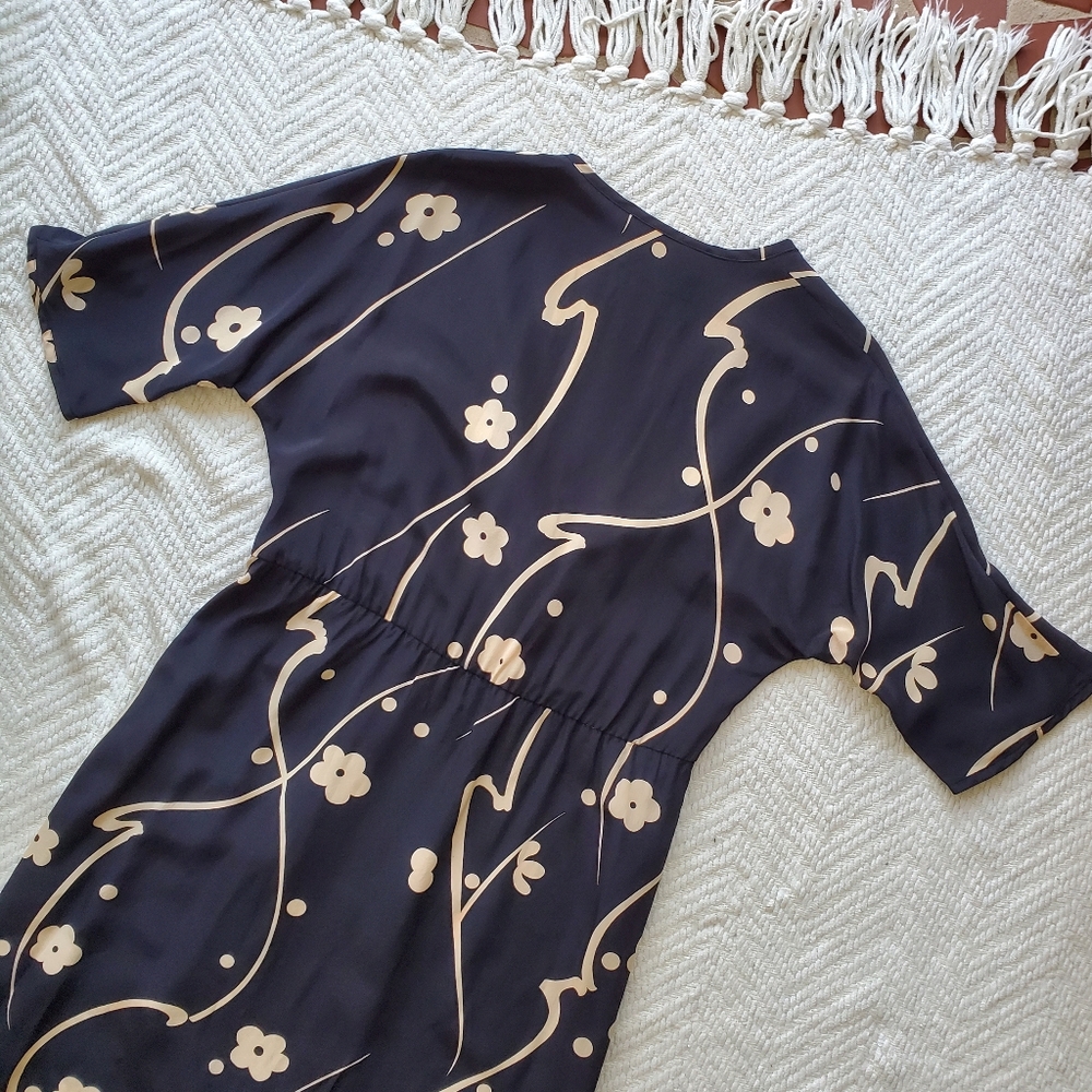 Vintage Robert Janan 100% Silk Saks Fifth Avenue Cocktail Dress - Picture 9 of 15